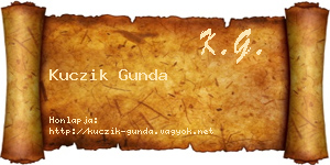 Kuczik Gunda névjegykártya